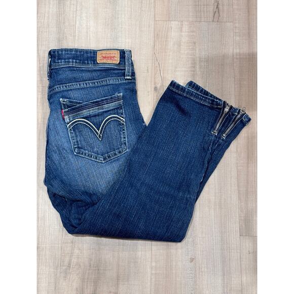 Levi Strauss & Co. 535 Denim Legging Jeans Zipper Hem Medium Wash Womens Size 7M - Picture 3 of 14